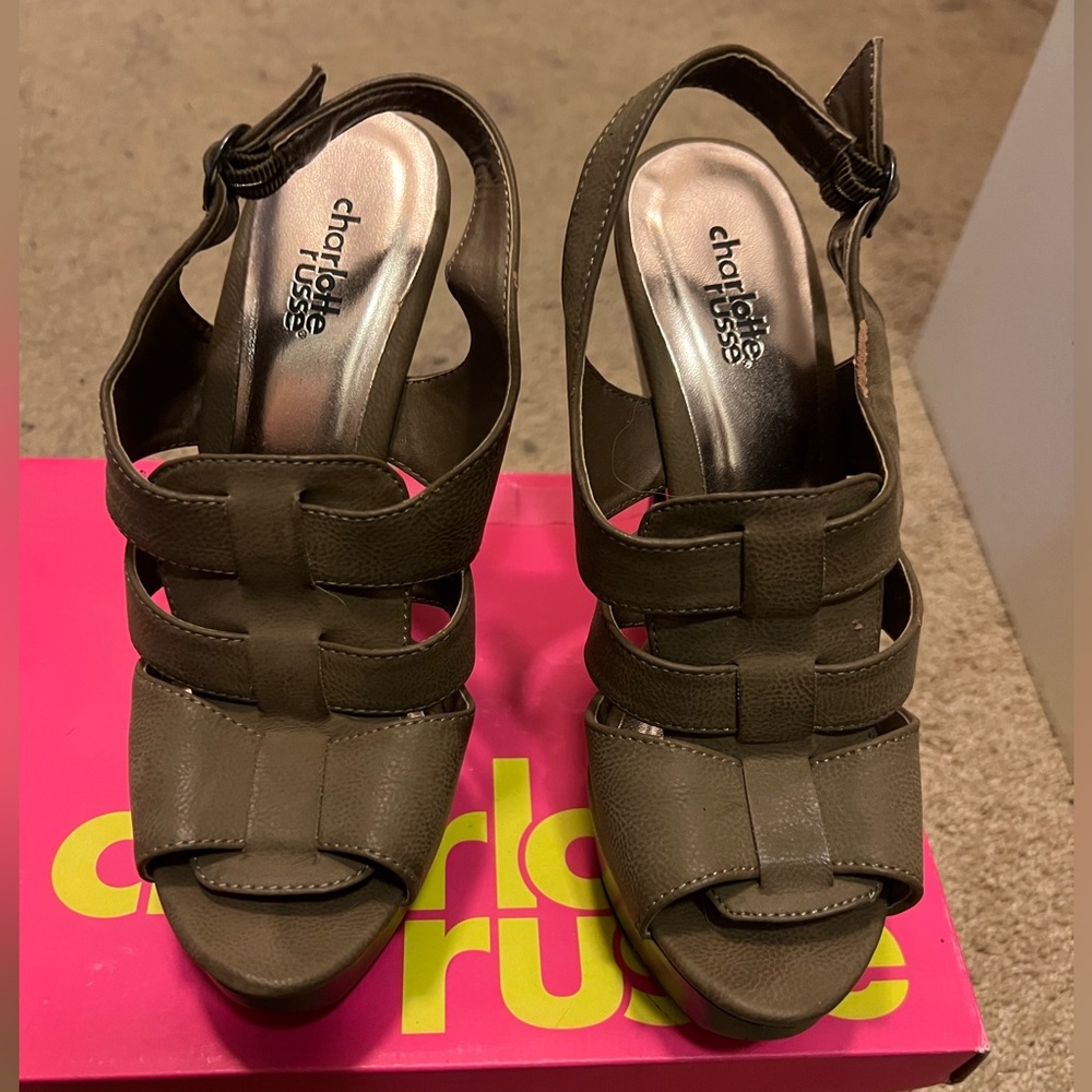 Olive green heels